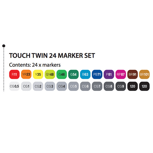 TOUCH Twin Marker Set x 24