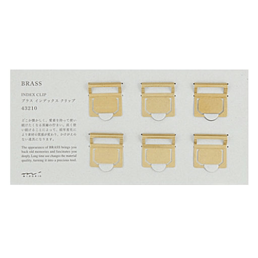 TRAVELER'S Brass Clip Index x 6