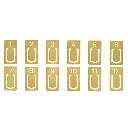 TRAVELER'S Brass Clip Number x 12