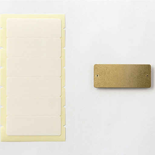 TRAVELER'S Brass Label Plate x 6