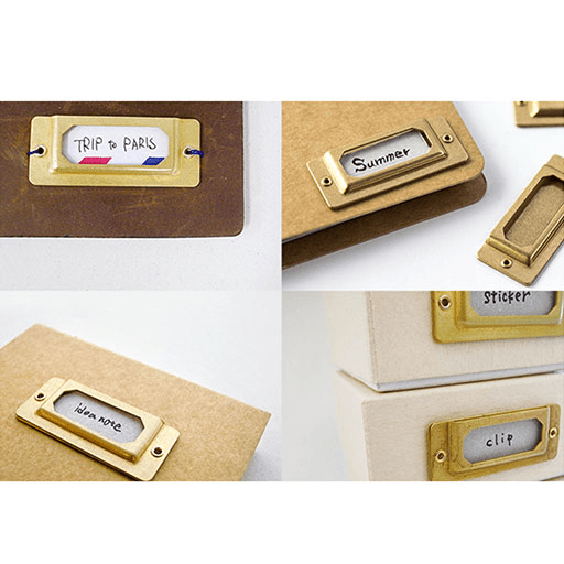 TRAVELER'S Brass Label Plate x 6