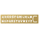 TRAVELER'S Brass Template Bookmark Alphabet