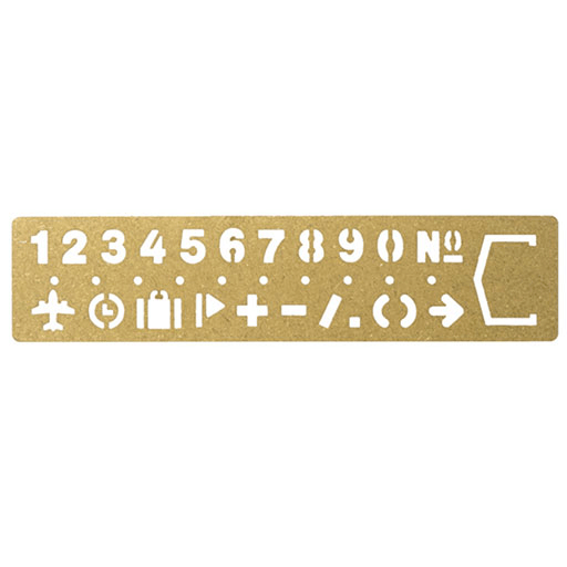 TRAVELER'S Brass Template Bookmark Number