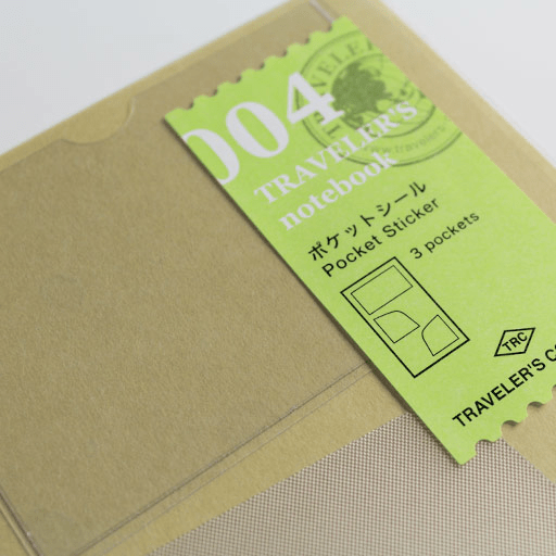 TRAVELER'S Notebook 004 Pocket Sticker x 3