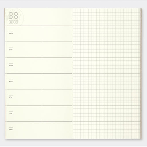 TRAVELER'S Notebook 019 Weekly + Grid Free Diary x 32