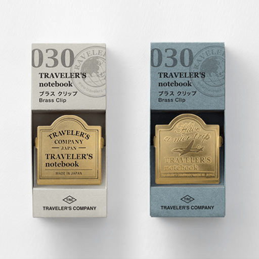 TRAVELER'S Notebook Brass Clip TRC Logo