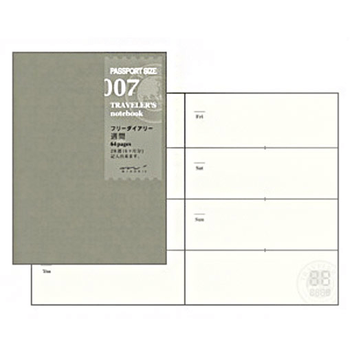 TRAVELER'S Passport 007 Weekly Diary