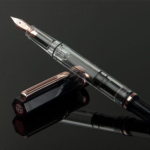 TWSBI Eco Smoke Rose Gold Trim Fountain Pen Broad