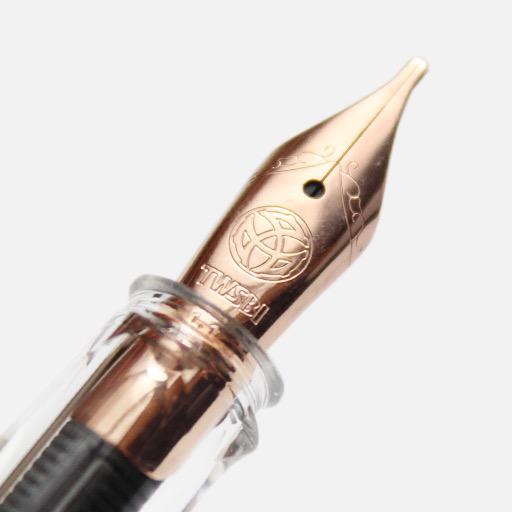 TWSBI Eco White Rose Gold Fountain Pen Stub 1.1