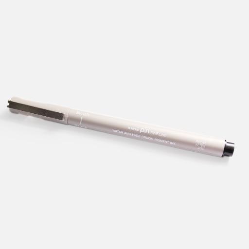 UNI Pin Brush Pen Light Grey