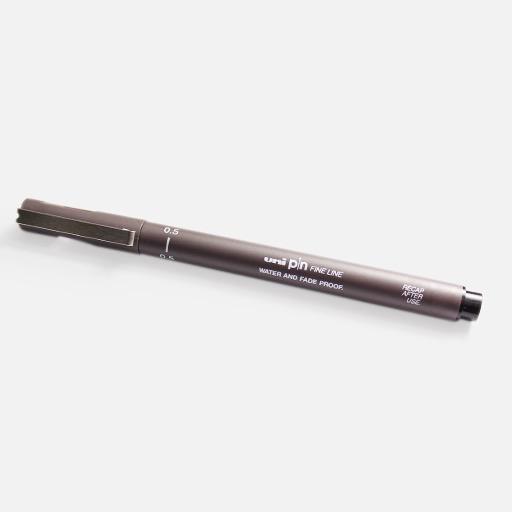 UNI Pin Drawing Pen 0.5mm Dark Grey