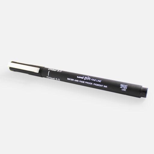 UNI Pin Drawing Pen Chisel 3mm Black