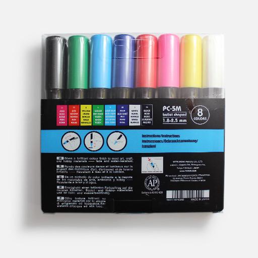 UNI Posca Medium Marker Set x 8