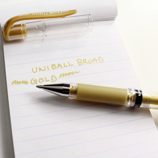 UNI Signo Broad Roller Pen Gold