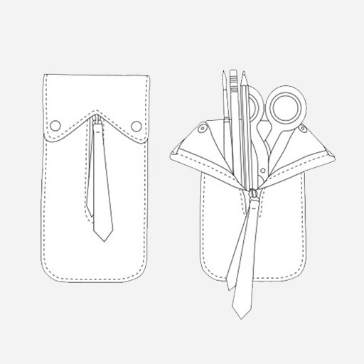 VIARCO Leather Jacket Pen Case Red