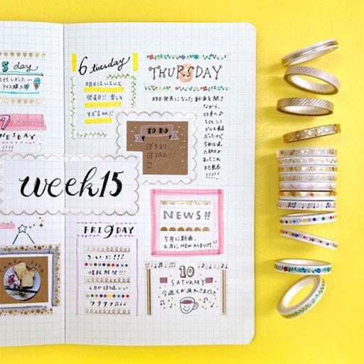 WORLD CRAFT Washi Tape 5mm Polka Dot