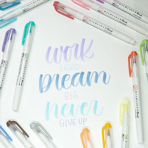 ZEBRA Mildliner Brush Marker Dark Blue