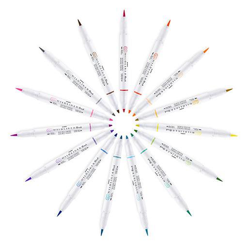 ZEBRA Mildliner Brush Marker Dark Blue