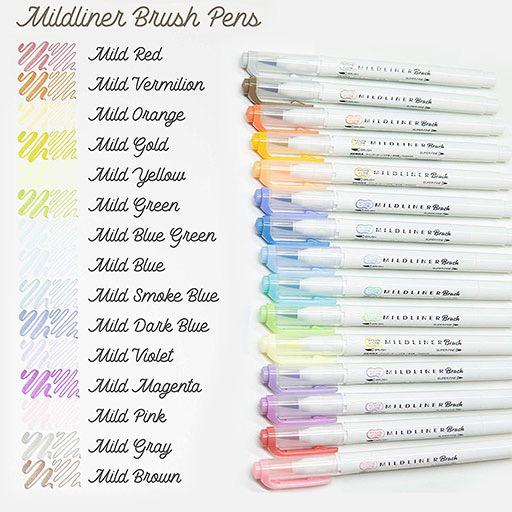 ZEBRA Mildliner Brush Marker Magenta