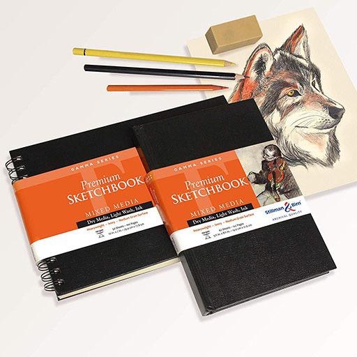 STILLMAN & BIRN Gamma Ivory Paper Hardbound Portrait Sketchbook 150gsm 5½” x 8½” x 62