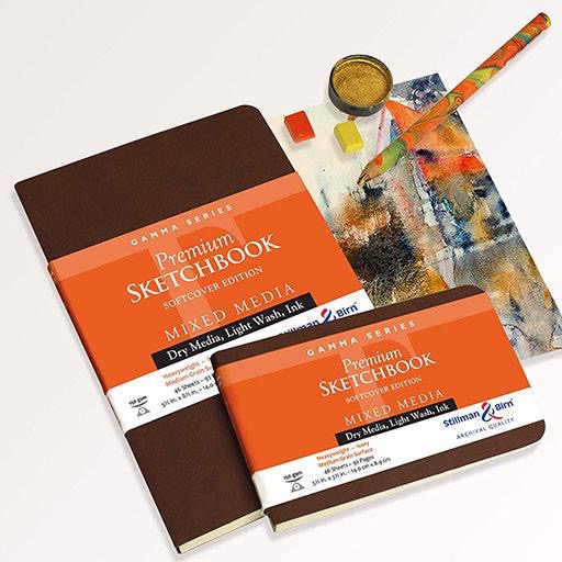 STILLMAN & BIRN Gamma Ivory Paper Softcover Landscape Sketchbook 150gsm 5½ x 8½ x 46