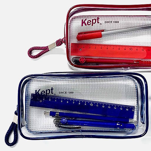 RAYMAY Kept Clear Pen Case Light Blue
