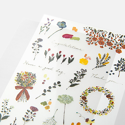 MIDORI Transfer Sticker Motifs Flower