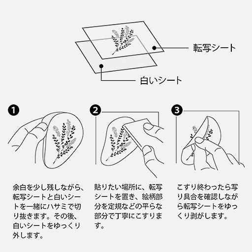 MIDORI Transfer Sticker Motifs Flower