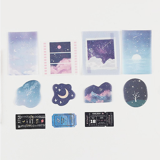 BGM Travel Diary Deco Sticker Starry Sky