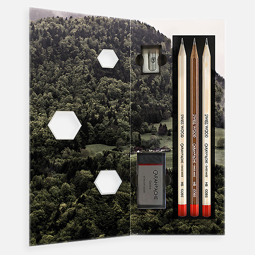 CARAN D'ACHE Swiss Wood Graphite Pencil Set x 5