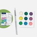 FABER-CASTELL Watercolor Paint By Number 12” x 12” Gallery Canvas Succulents