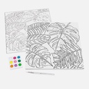 FABER-CASTELL Watercolor Paint By Number 12” x 12” Gallery Canvas Tropica