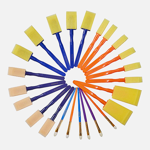 MEEDEN Kids Paint Brush Set x 50