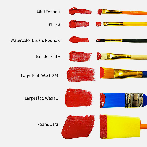 MEEDEN Kids Paint Brush Set x 50