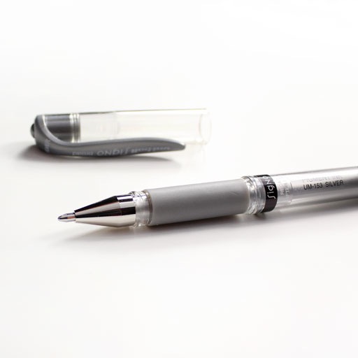 UNI Signo Broad Roller Pen Silver