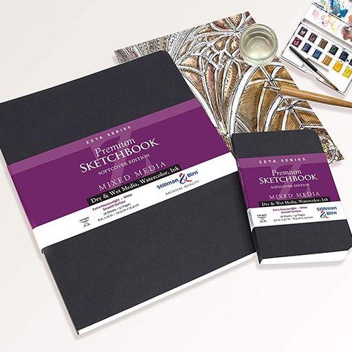 STILLMAN & BIRN Zeta Softcover Landscape Sketchbook 270gsm 5½” x 8½” x 26