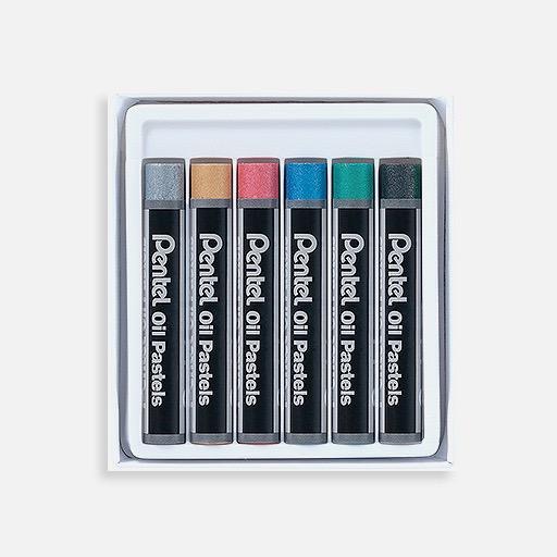 PENTEL Arts Oil Pastel Metallic Set x 6