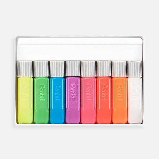 PENTEL Fabric Fun Paint Fluorescent Set x 8