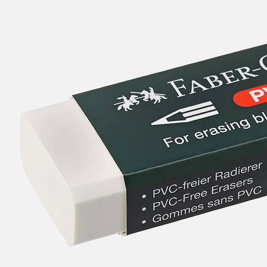 FABER-CASTELL Pvc-Free Eraser With Paper Sleeve Large