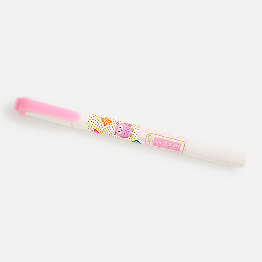 ZEBRA Lucky Charm Owl (Happiness) Mildliner Brush Marker Pink