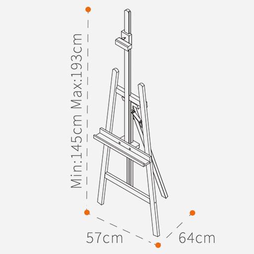 MEEDEN Beechwood Studio Easel (Installation Not Included)