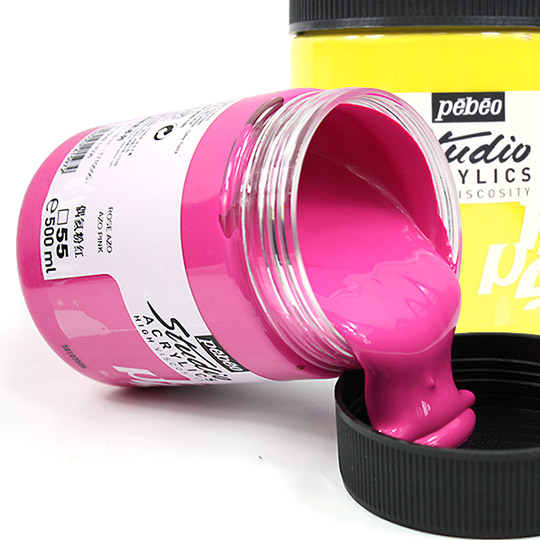 PEBEO Studio Acrylic Paint 500ml 358 Iridescent Green Blue