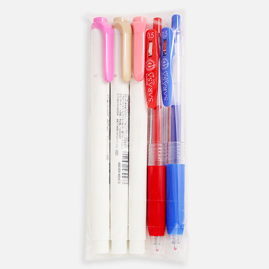 ZEBRA Sarasa Mildliner Travel Series The Eiffel Tower Set x 5