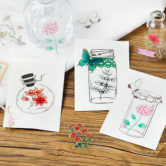 BGM Clear Sticker Flower Bloom Peach