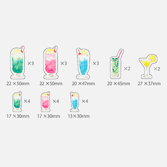 KOHAKU Clear Flake Seal Sticker x 25 Drinks