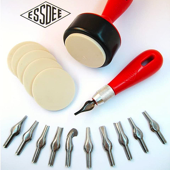 ESSDEE 3-In-1 Lino Cutter & Stamp Carving Set x 15