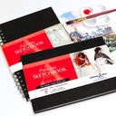 STILLMAN & BIRN Alpha White Paper Portrait Spiral Sketchbook 150gsm 7” x 10” x 50