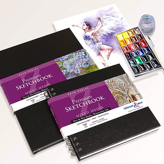 STILLMAN & BIRN Zeta Portrait Spiral Sketchbook 270gsm 6 x 8