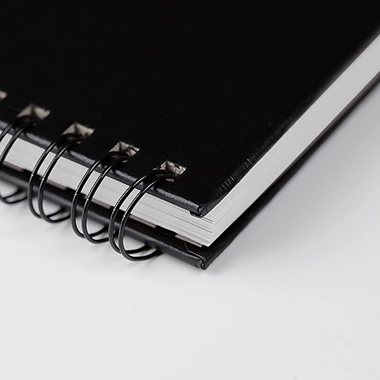 CLAIREFONTAINE Goldline Hardcover Spiral Sketchbook 250gsm 7” x 10” x 40