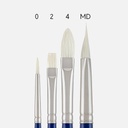 SILVER Briston Foundation Brush Set x 4